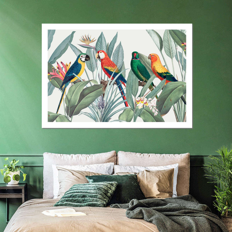 Tropical Safari Parrots Wall Art