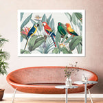 Tropical Safari Parrots Wall Art