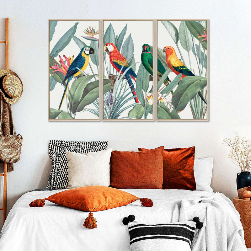 Tropical Safari Parrots Wall Art