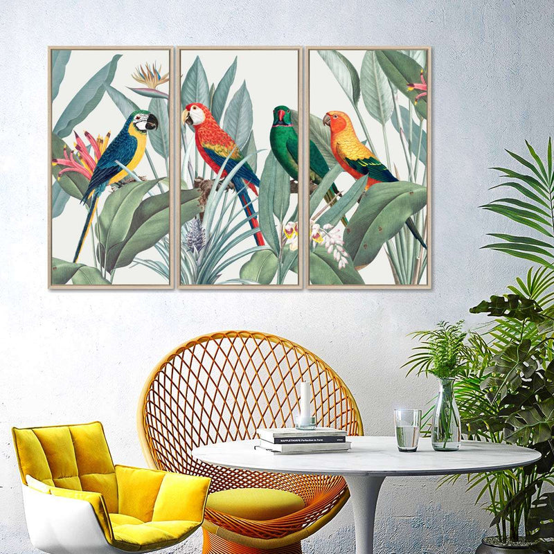 Tropical Safari Parrots Wall Art