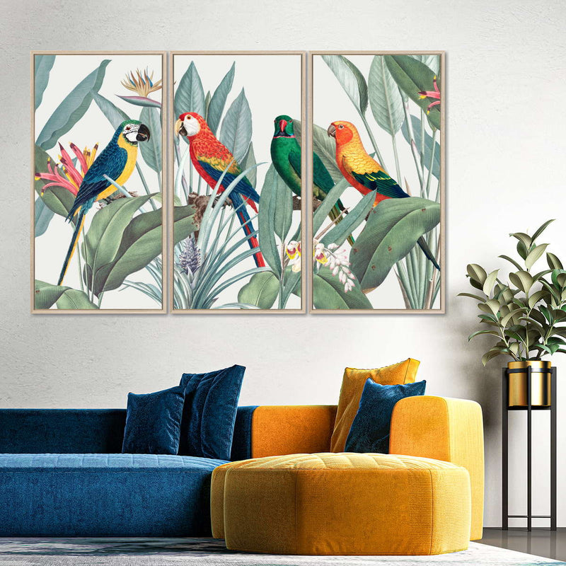 Tropical Safari Parrots Wall Art
