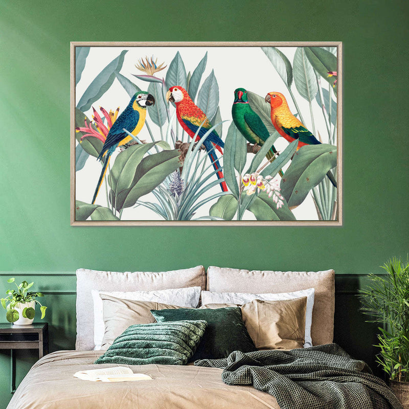 Tropical Safari Parrots Wall Art