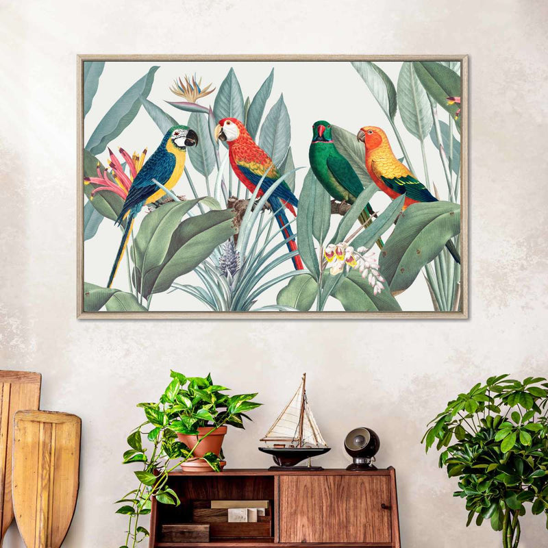 Tropical Safari Parrots Wall Art