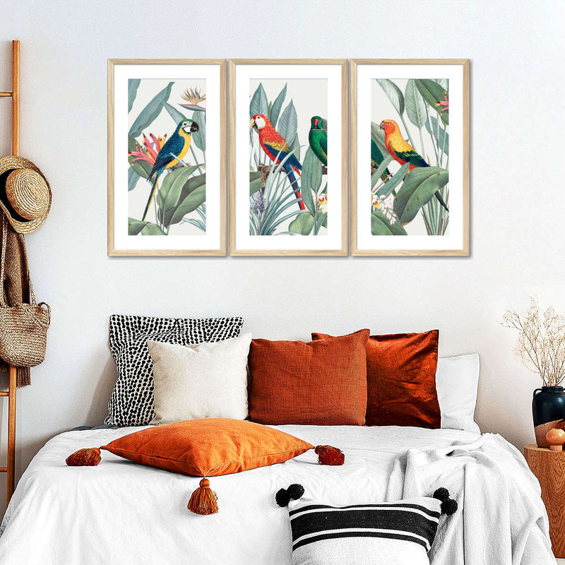 Tropical Safari Parrots Wall Art