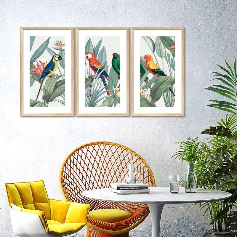 Tropical Safari Parrots Wall Art