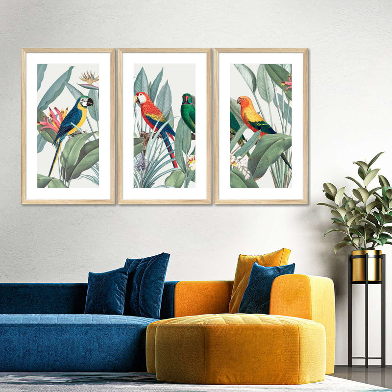 Tropical Safari Parrots Wall Art