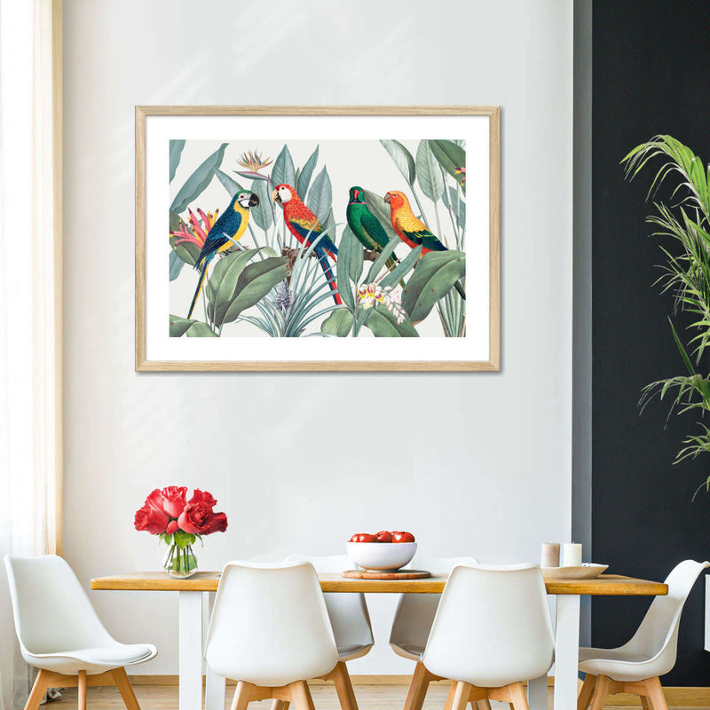 Tropical Safari Parrots Wall Art