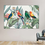 Tropical Safari Parrots Wall Art