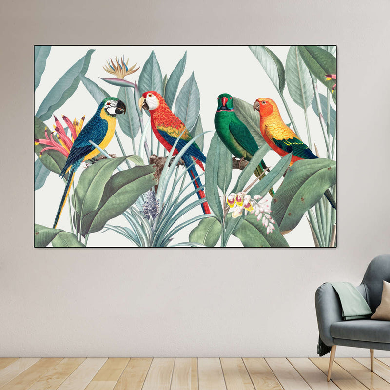 Tropical Safari Parrots Wall Art