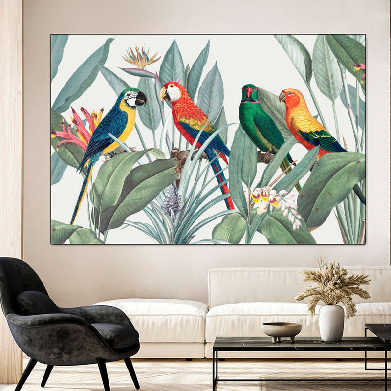 Tropical Safari Parrots Wall Art