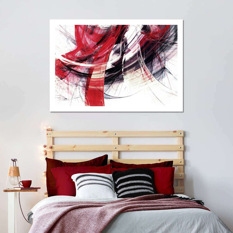 Red Motion Abstract Wall Art