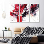 Red Motion Abstract Wall Art