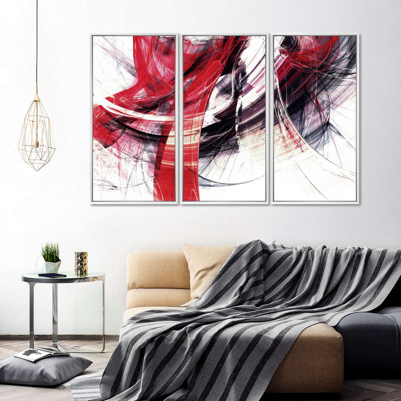 Red Motion Abstract Wall Art