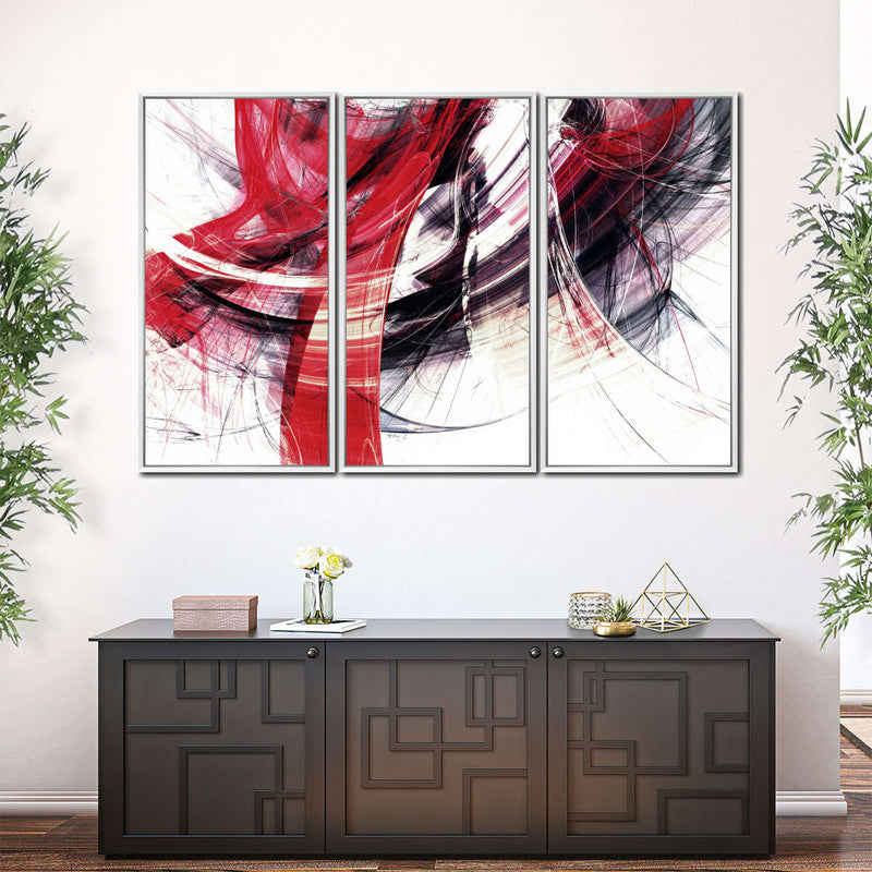 Red Motion Abstract Wall Art