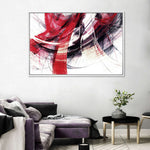 Red Motion Abstract Wall Art