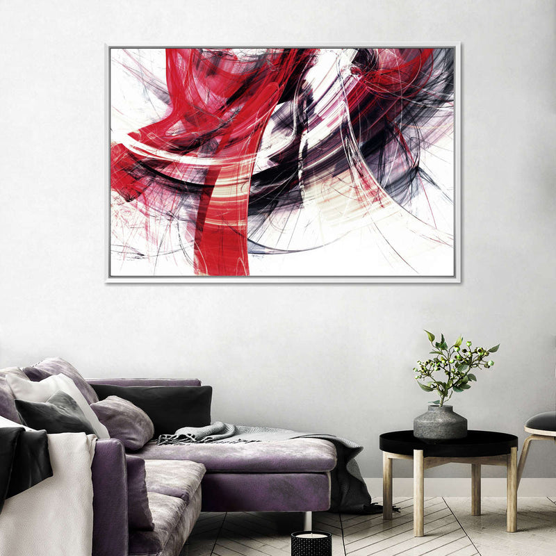 Red Motion Abstract Wall Art