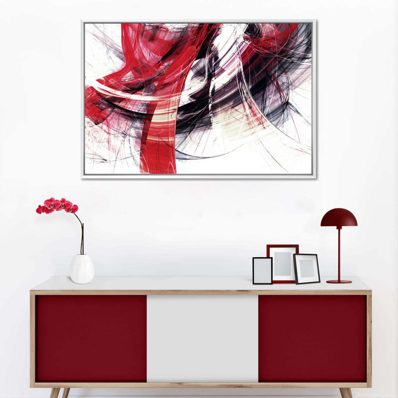 Red Motion Abstract Wall Art