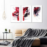 Red Motion Abstract Wall Art