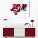 Red Motion Abstract Wall Art