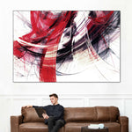 Red Motion Abstract Wall Art