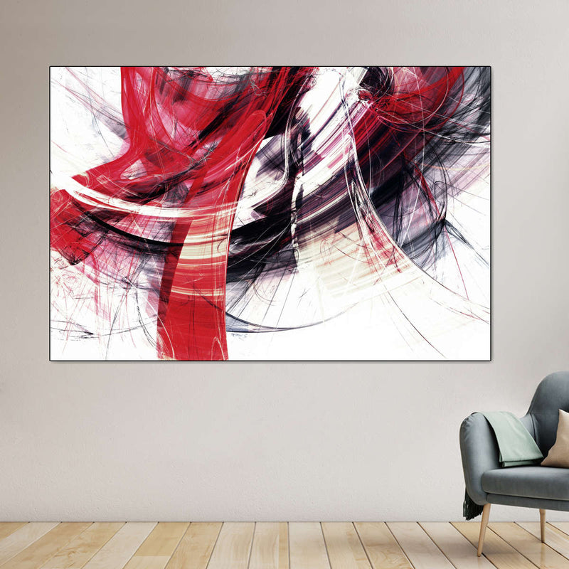 Red Motion Abstract Wall Art