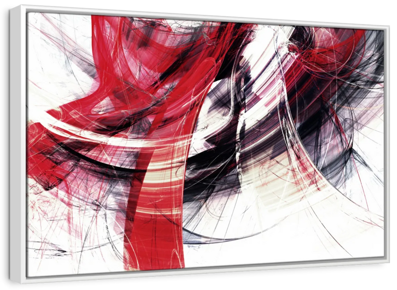 Red Motion Abstract Wall Art