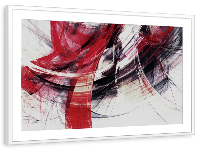 Red Motion Abstract Wall Art