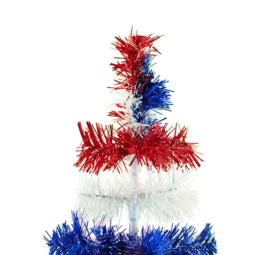 4th Of July Layered Tinsel Trees