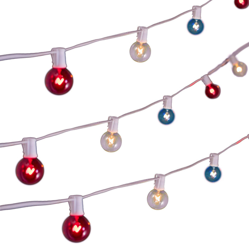 4th Of July Patio Light Set (With White Cord)