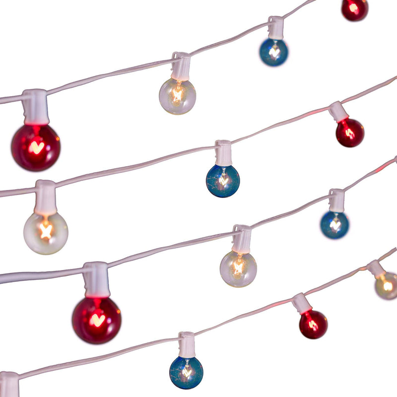 4th Of July Patio Light Set (With White Cord)