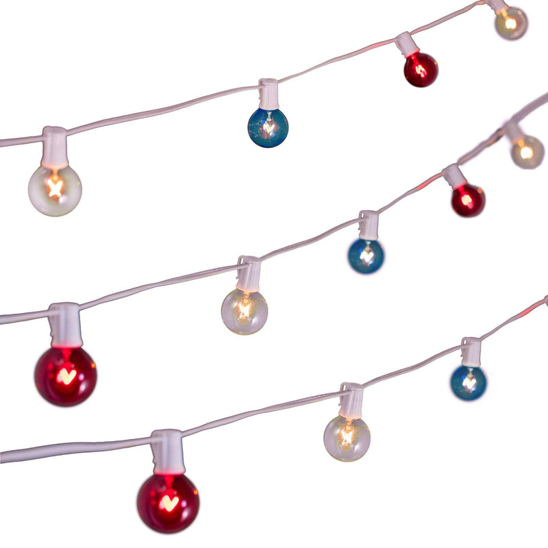 4th Of July Patio Light Set (With White Cord)