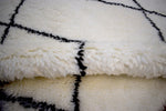 4x6, 5x8 and 8x10 Moroccan Area Rug | White and Black Handmade Rug | TRD2373