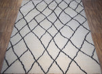 4x6, 5x8 and 8x10 Moroccan Area Rug | White and Black Handmade Rug | TRD2373