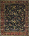 Premium look Hand Knotted Black, Brown and Gold Fine Wool Traditional Oushak Multi Size wool Area Rug