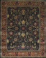 Premium look Hand Knotted Black, Brown and Gold Fine Wool Traditional Oushak Multi Size wool Area Rug