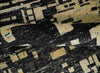 4x6 Hand Knotted Camel and Black Modern Abstract Contemporary Recycled Silk Area Rug | OP54