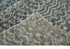 4x6 Hand Knotted Ivory, Camel and Blue Modern Contemporary Southwestern Tribal Trellis Recycled Silk Area Rug | OP55