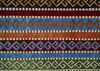 4x6 Multi-colour Striped Wool Hand Woven Southwestern Gabbeh Rug | KNT16