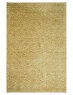 4x6 Small Solid Beige Natural Farmhouse Wool Hand Woven Southwestern Rug| LOR4