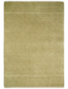 4x6 Small Solid Beige Wool Hand Woven Southwestern Gabbeh Rug | LOR11