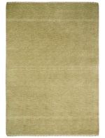 4x6 Small Solid Beige Wool Hand Woven Southwestern Gabbeh Rug | LOR11