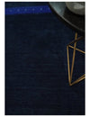 4x6 Solid Blue Wool Hand Woven Southwestern Gabbeh Rug | LOR21