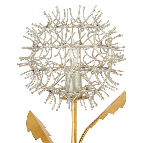 Currey and Company Dandelion Silver & Gold Wall Sconce 5000-0250