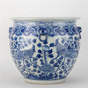 Lovecup Large Round Porcelain Fishbowl with Blue And White Bird L142