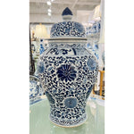 Lovecup Temple Jar Blue And White Floral L154