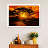 Serengeti Park Sunset Silhouette Wall Art