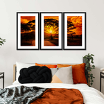 Serengeti Park Sunset Silhouette Wall Art