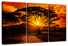 Serengeti Park Sunset Silhouette Wall Art