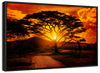 Serengeti Park Sunset Silhouette Wall Art