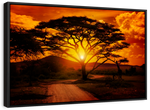 Serengeti Park Sunset Silhouette Wall Art